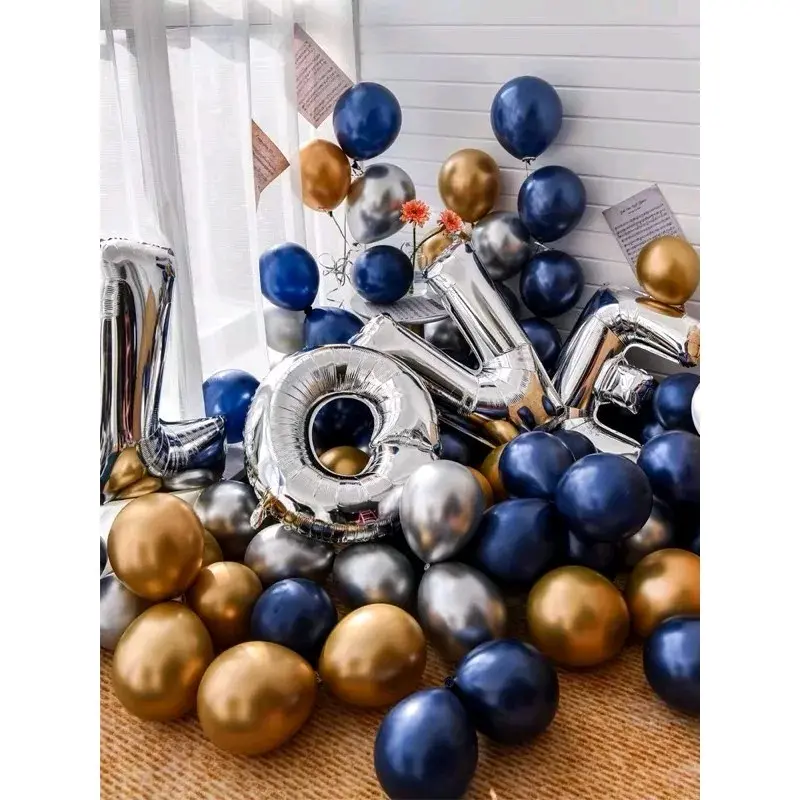 Set 30 bóng Cao Su siêu nhũ trộn màu 1 trang trí, decor 2