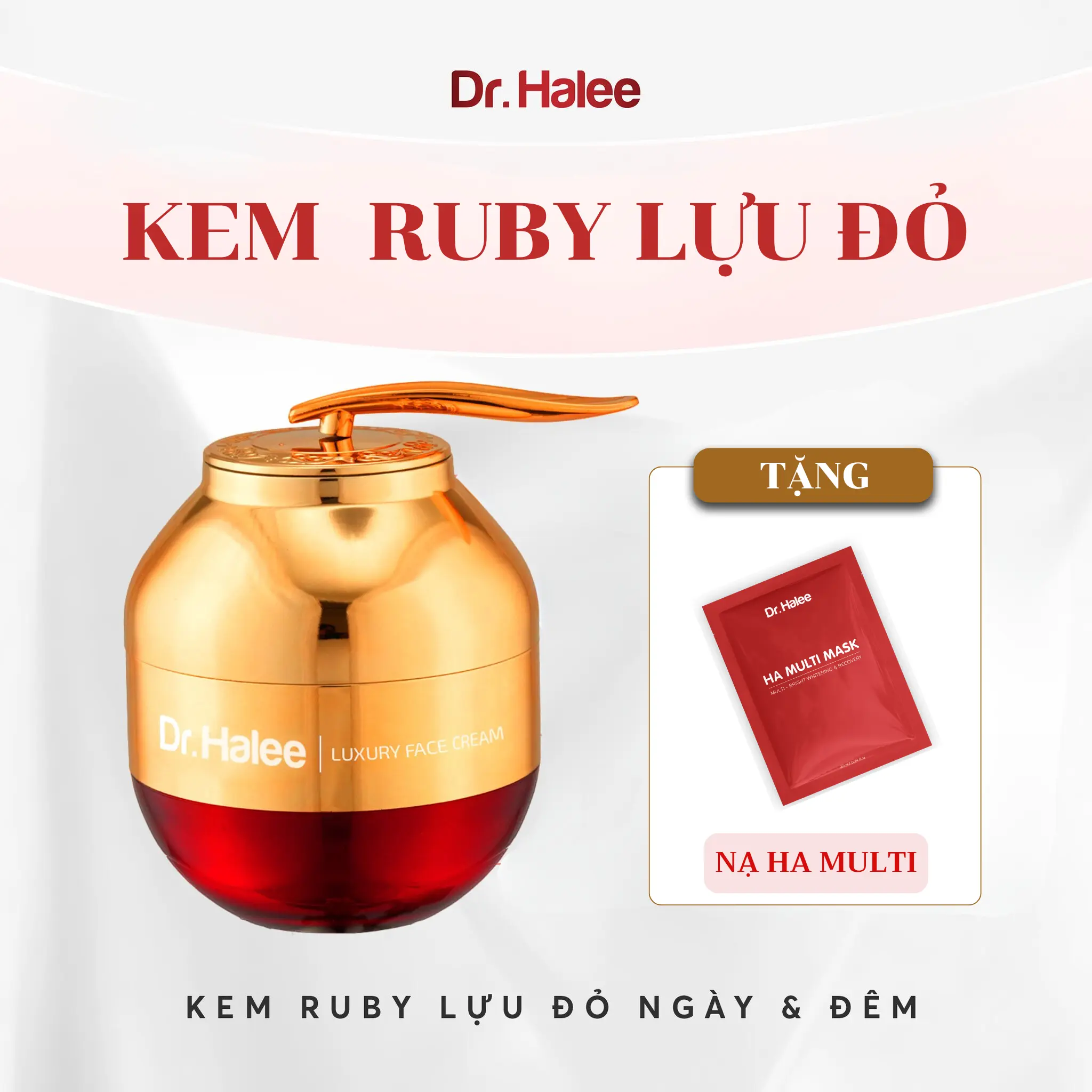Kem Face Ruby Lựu Đỏ Ngày Đêm Dr Halee 50ML Skincare Nữ Dưỡng Ẩm Da Làm Đẹp Da Women Chăm Sóc Da