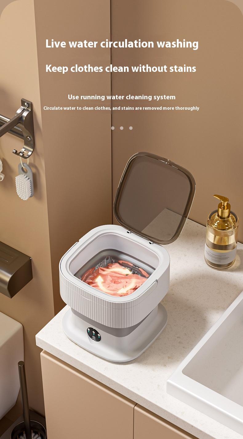 Product Introduction of Folding washing machine household rinse and rinse, integrated washing machine, large capacity, underwear, socks, portable mini washing machine 5