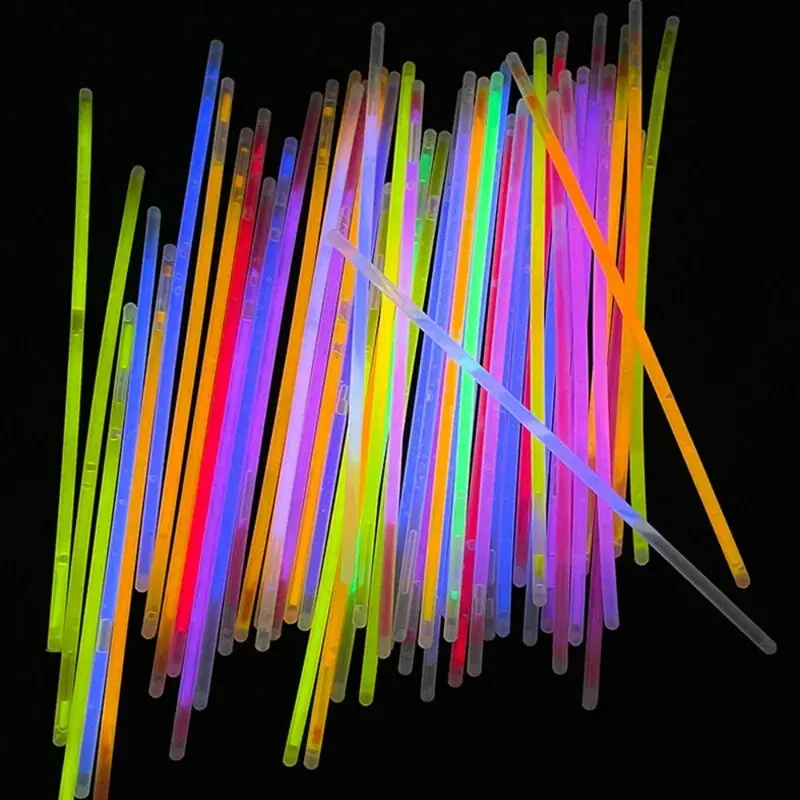 Product Introduction of 10-50Pcs Fluorescence Sticks Party Multicolor Glowing Stick Bright Colorful Light Bright Bendable Glow Bracelet Party Supplies 25