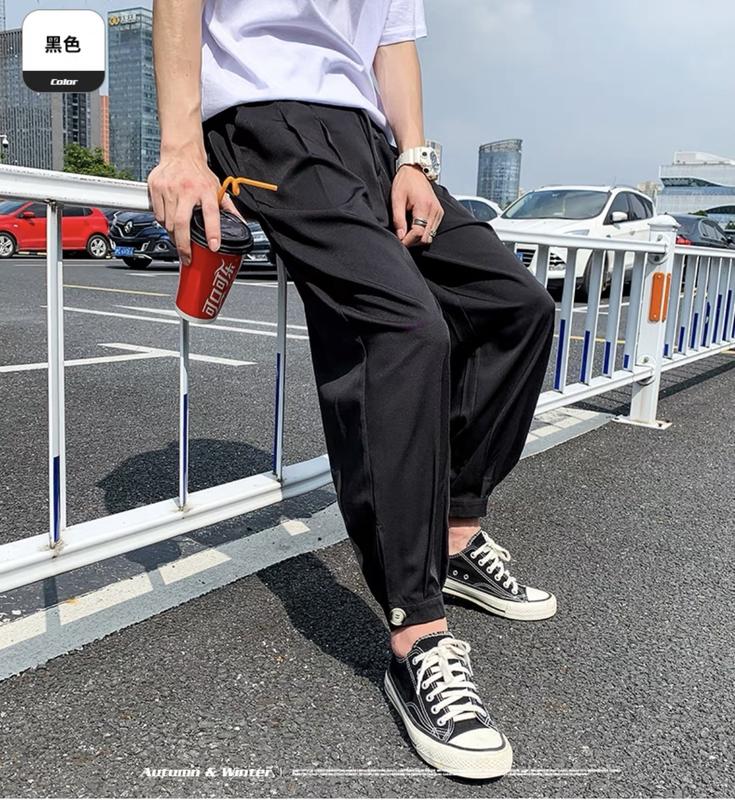 Quần ống rộng cài cúc Trung Quốc pos