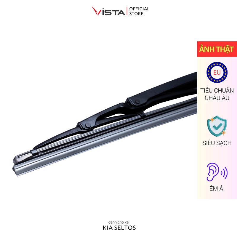 Gạt Mưa Cho Xe KIA Seltos Thương Hiệu VISTA - Xương Sắt - Tiêu Chuẩn Châu Âu - Sạch Nhanh - Tăng Độ Bền - Êm Ái 3