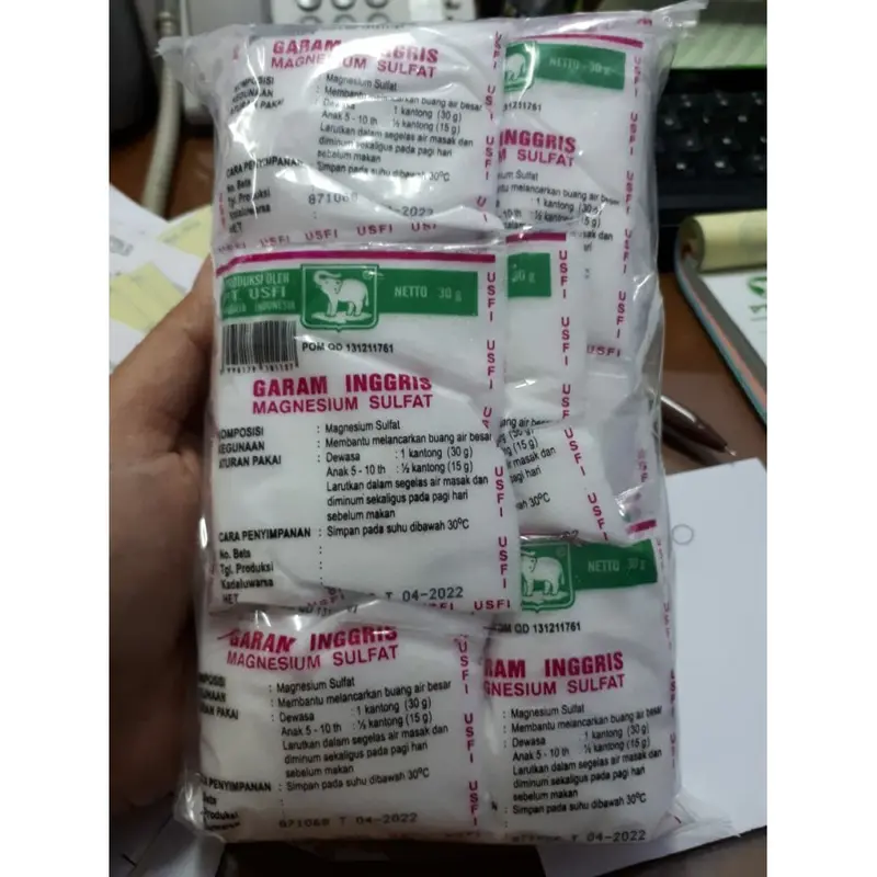 Garam Epsom eceran / GARAM INGGRIS CAP GAJAH ASLI 4