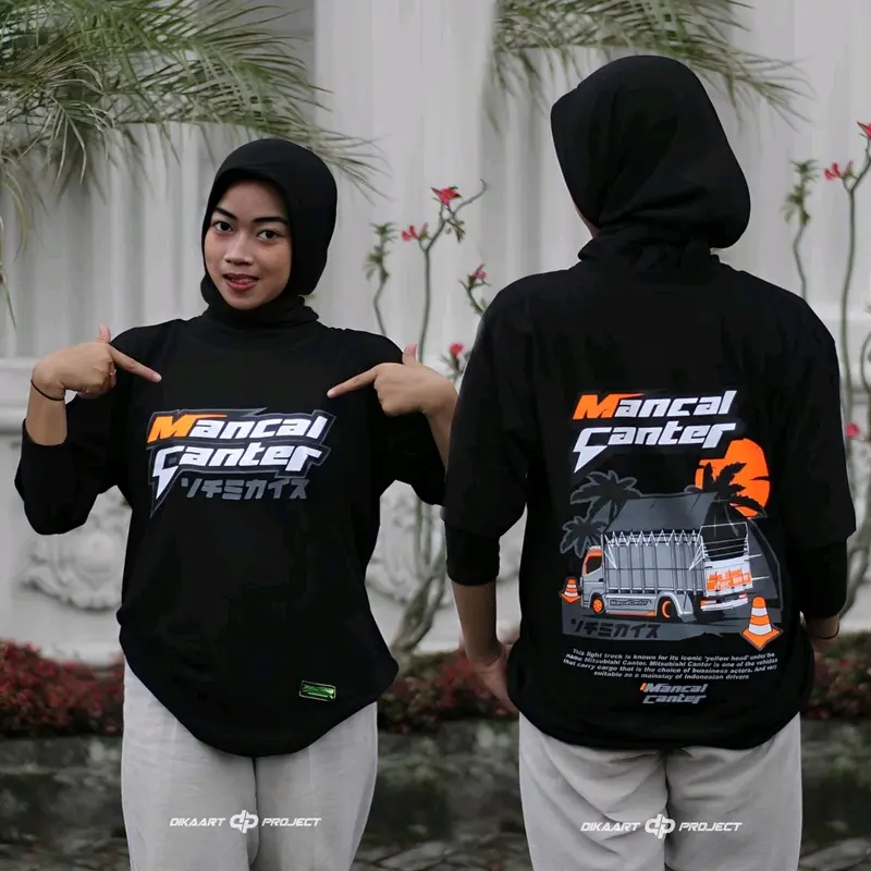 Koas Mancal Canter,Mancal Canter indonesia,Mancal Canter Free Stiker, Hitam, Putih Kaos Katun 4