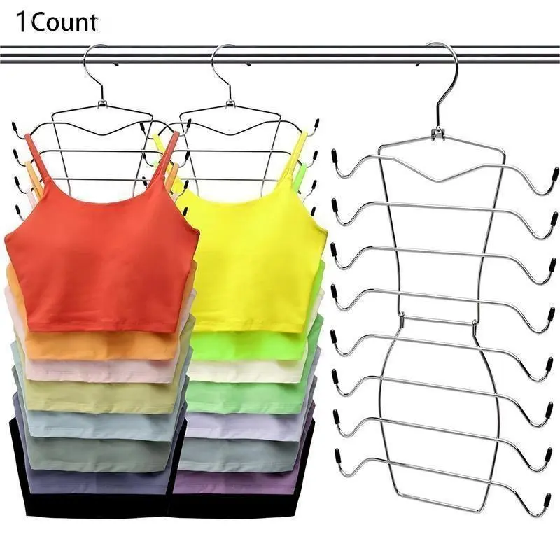 Tank Top Hanger, 1 Count Space Saving Bra Hanger, Non-slip Hanging Sport Bras Holder, Closet Organizers and Storage for Camisoles Tank Tops Bras Ties Swimsuits Strappy Dress 0