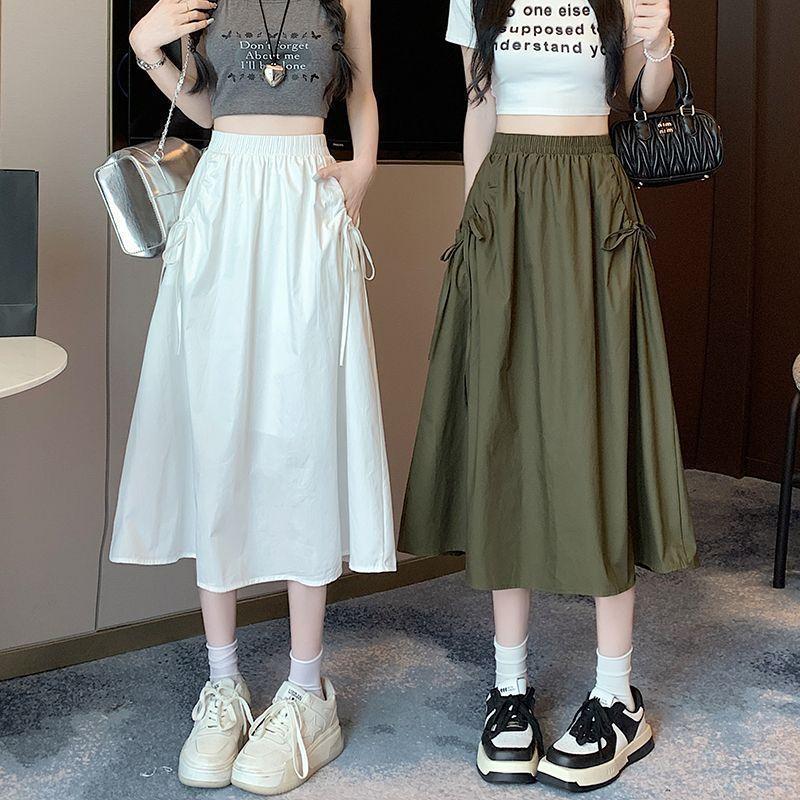 Product Introduction of Váy Bảo Hộ Lao Động Dây Rút, Dành Cho Nữ, Bộ Sưu Tập Mùa Xuân Và Mùa Thu 2024, Cỡ Nhỏ Và Cỡ Lớn, Váy Chữ A, Dài Trung Bình Váy Ô xòe Lớn, Hàng Mới Về 4