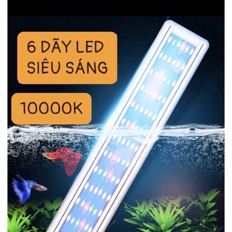 Đèn Led Máng KAOKUI 6 Hàng Bóng 80cm - 1m - 1m2  Ánh Sáng 10000k Dùng Cho Hồ Cá Thủy Sinh