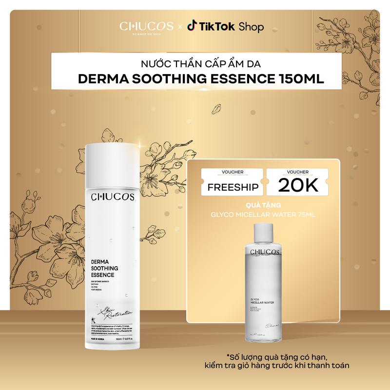 Nước Thần Kích Hoạt Da Chucos Derma Soothing Essence 150ml tất cả các loại da tặng Combo Vcare