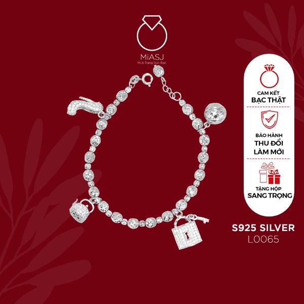 Lắc tay nữ lắc bi Bạc Ý S925 kèm phụ kiện charm dễ thương L0065 MIASJ Trang sức bạc