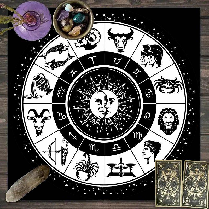 Product Introduction of Alas Meja Tarot, Rekaan Pic dan Bintang Pentagram, Permainan Meja Baru, Permainan Kain Moden, Tikar Hiasan Latar Belakang 21