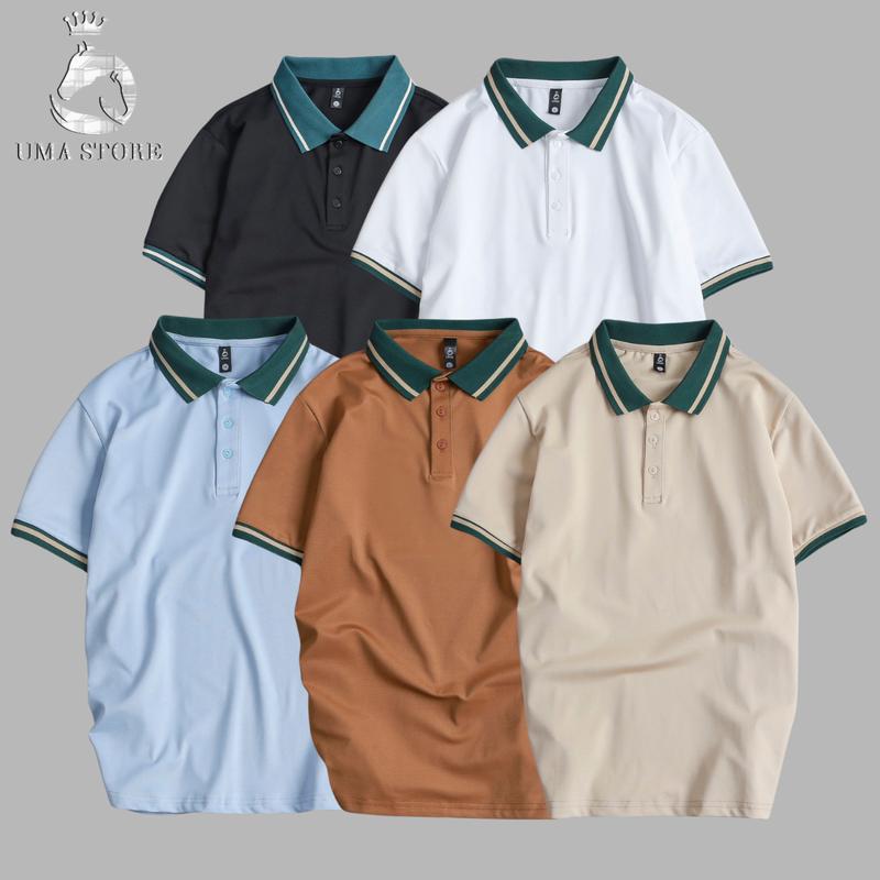 Áo Polo Nam UMA STORE COSY-FOREST Vải Cá Sấu Cotton CMC Trắng - Menswear, Có Cổ
