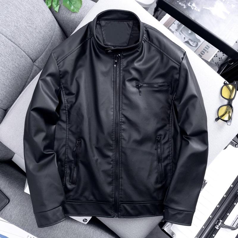 Áo khoác da lót dù cao cấp phối túi thời trang Bonado KD349 thu đông mùa dong boy phố,bomber áo lông áo phao freeship extraMenswear Nam Kem Jacket