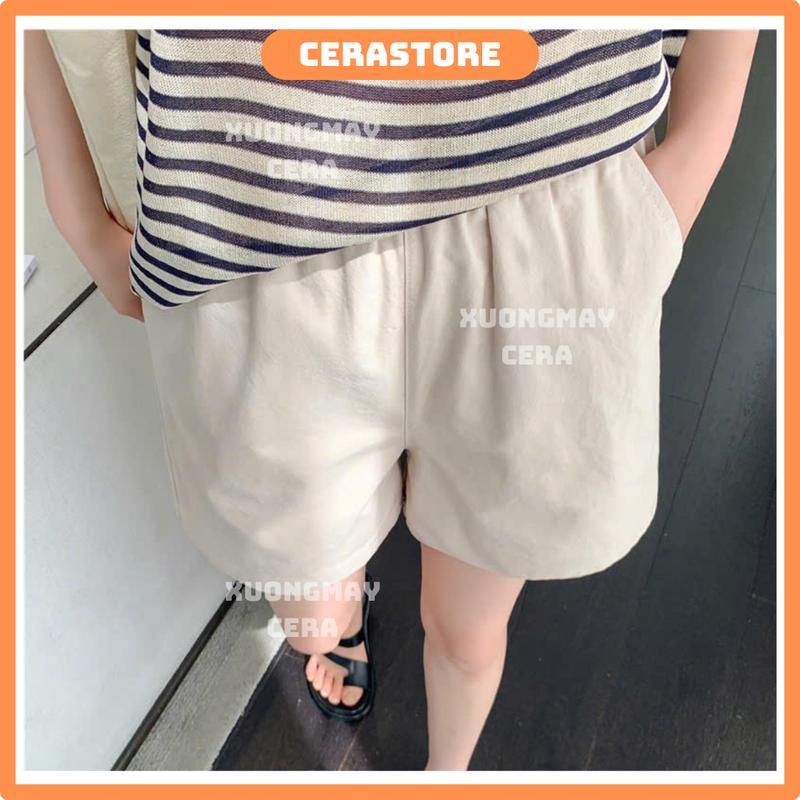 [DEAL MỞ BÁN] Quần Short Nữ Kaki Bassic Có Túi Cạp Cao Lưng Chun Co Dãn Thoáng Mát Mùa Hè 6