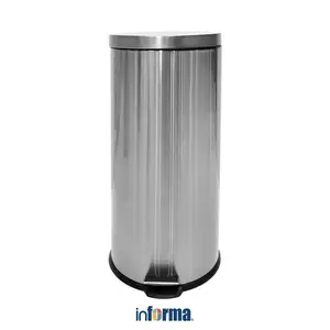 Informa Tempat Sampah 30 ltr Stainless Slow Close - Silver Pedal Injak Pembuangan Kebersihan Dapur Kamar Mandi Tempat Residu