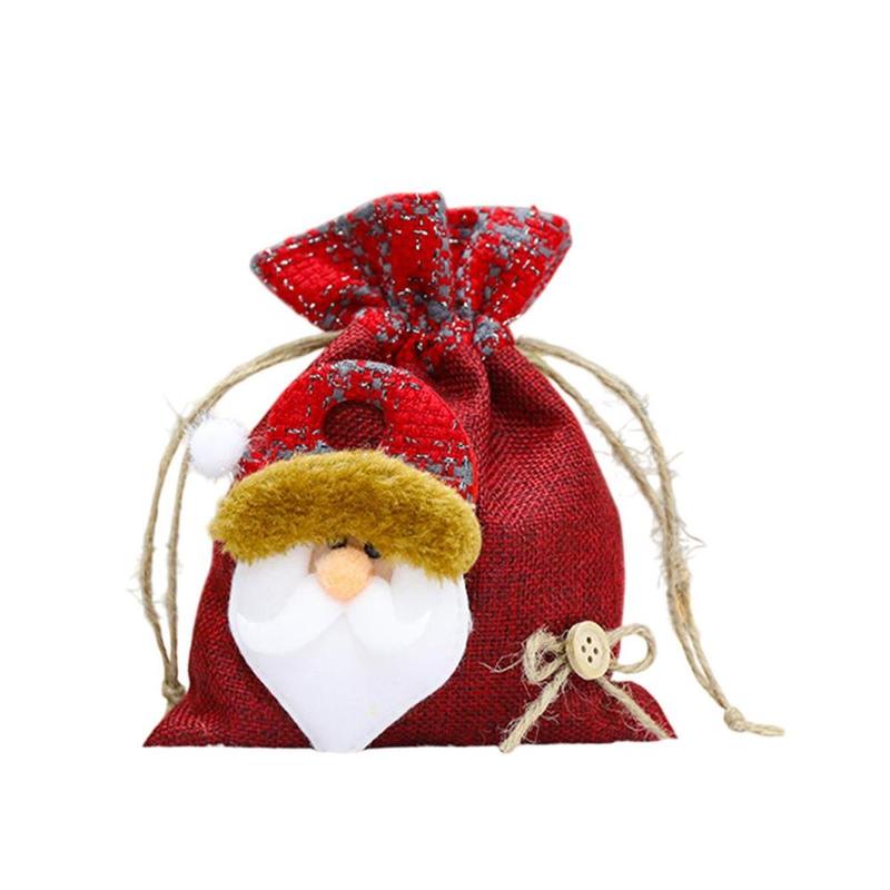 Christmas Drawstring Gift Bag Treat Pouch Sack for Goody Party Favor Winter 8