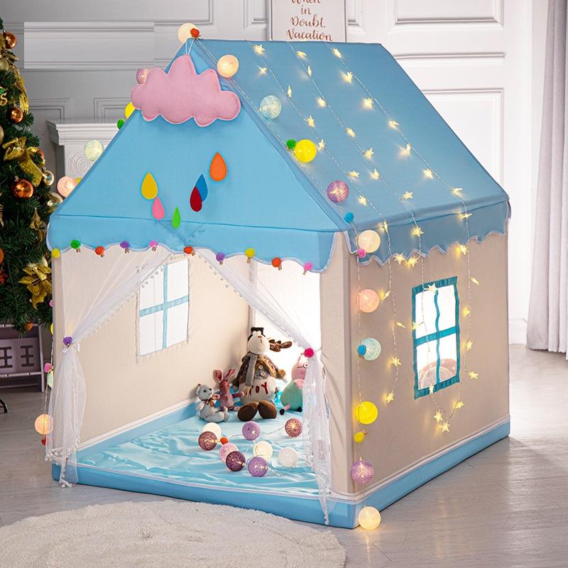 Lều công chúa hoàng tử cho bé khung PVC chưa gồm mây đèn đệm