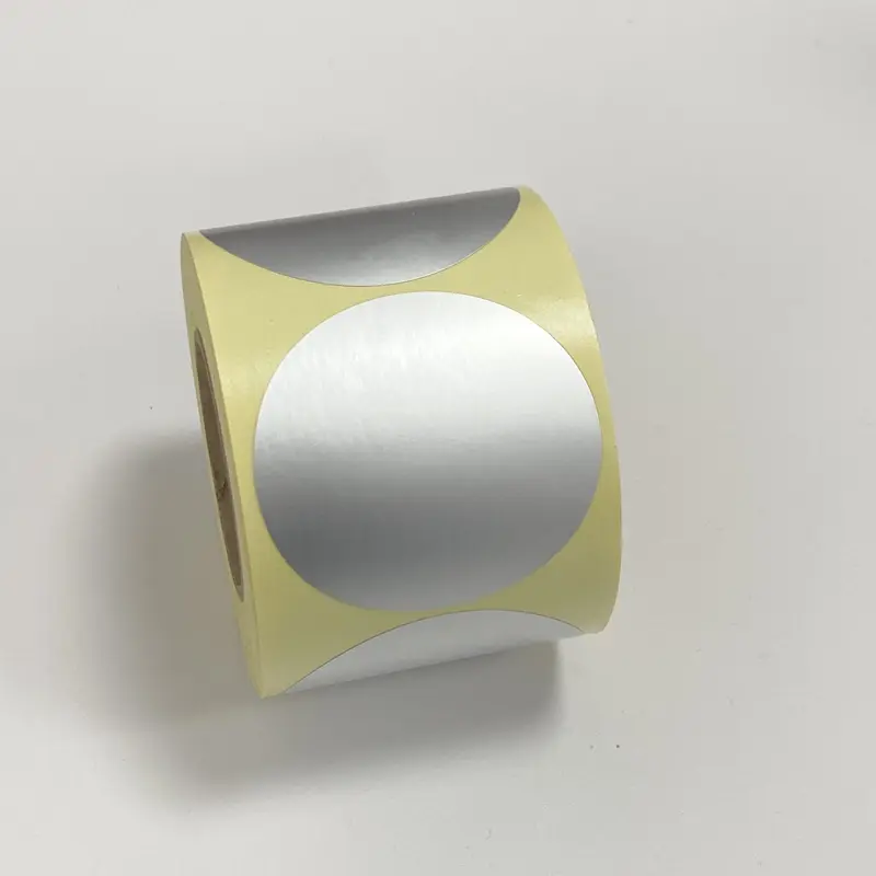 Gold & Silver Foil Seals Stickers, 2 Rolls Round Self-adhesive Envelope Seals Labels Stickers, Blank Emer Stamp Stickers for Book Invitation Notary Seals 6