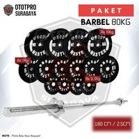 Gambar Paket Barbell 180cm + Plate Beban |Barbel |Stick |Fitness |Home Gym dari Ototpro Surabaya Kota Surabaya 4 Tokopedia