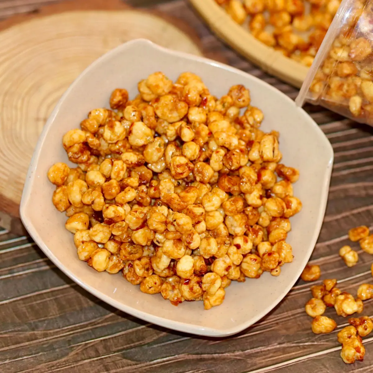 Bắp Chiên Mắm -Bắp Chiên Giòn Tẩm Gia VỊ - Hũ Nhựa Snack Food Thức Ăn Ăn Vặt