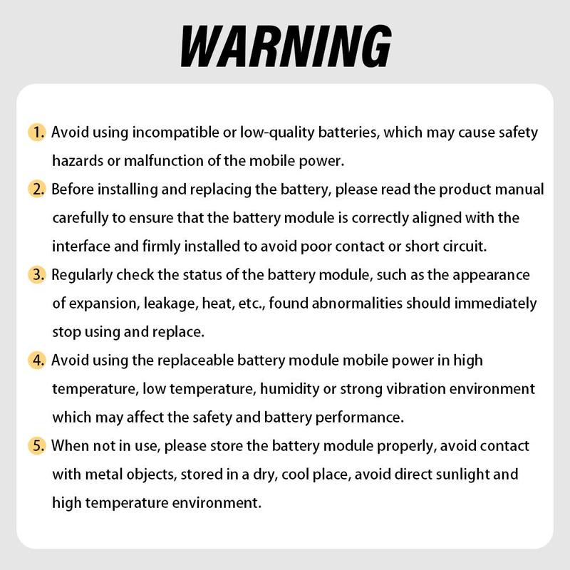 Portable Power Bank, 1pc Small & Separate Mobile Power with Detachable Charging Cable, Quick Change Power Bank for Phone, Boyfriend Gift, Rechargeable Batteries, Electronics Accessories, Charger Connector 2