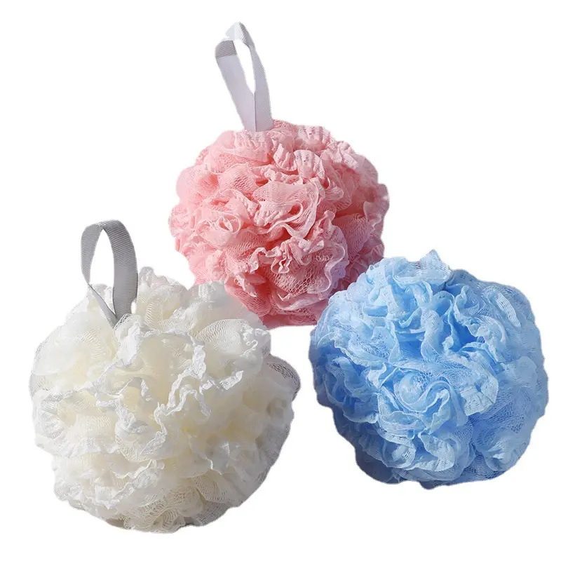 2025 Lace Bath Ball Large High-end Non-loose Ultra Soft Bath Flower Ball Scrubbing Bath Ball Women Bathing Shower Artifact