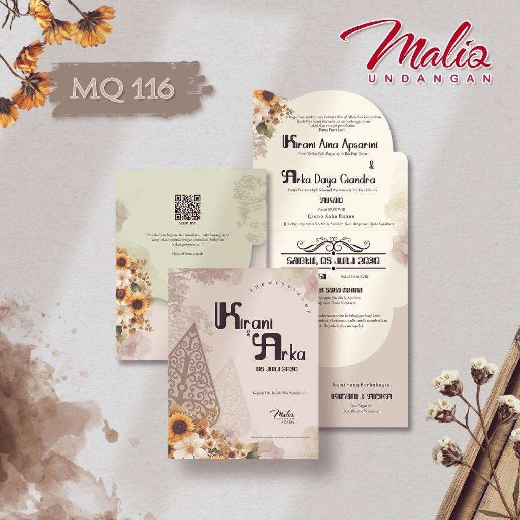 Undangan Pernikahan MALIQ116 Elegan Modern Paket Lengkap 100 PCS Gratis Label & Plastik - JanjiKita | Default