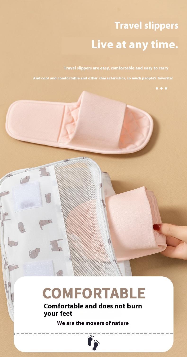 Product Introduction of New Folding Slippers Women's Indoor Slippers Home Non-Slip Eva Portable Travel Slippers 3