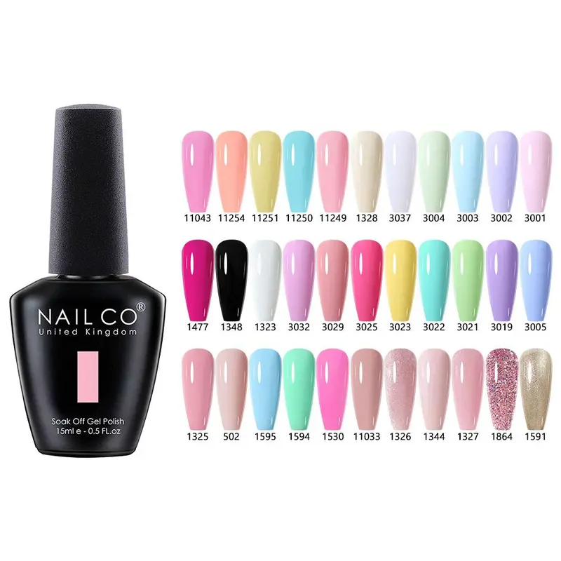 15ML Nail Polish, Summer Colorful Nail Gel, Soak off UV Gel Nail Art Gel, Nail Art & Nail Polish for Women & Girls 0