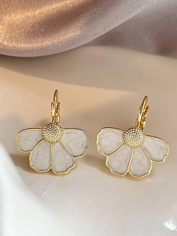Flower Design Dangle Earrings, Fashionable Jewelry for Women & Girls, Trendy All-match & Exquisite Jewelry for Birthday Gift 2