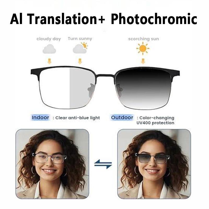 Smart glasses, app translation, color-changing lenses, high-definition voice calls, Hi-Fi music quality, open-ear audio glasses. - Image 3