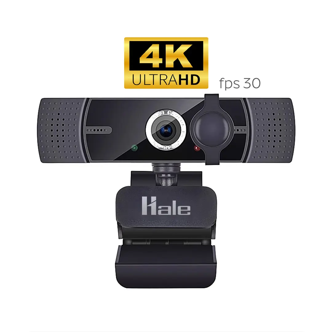 Hale กล้องเว็บแคม 4K WEBCAM 4K FULL HD 30fpsกล้องสตรีมเกมส์ กล้องไลฟ์สด กล้องประชุม รุ่นV14 **รองรับเฉพาะจอภาพ 4K เท่านั้น