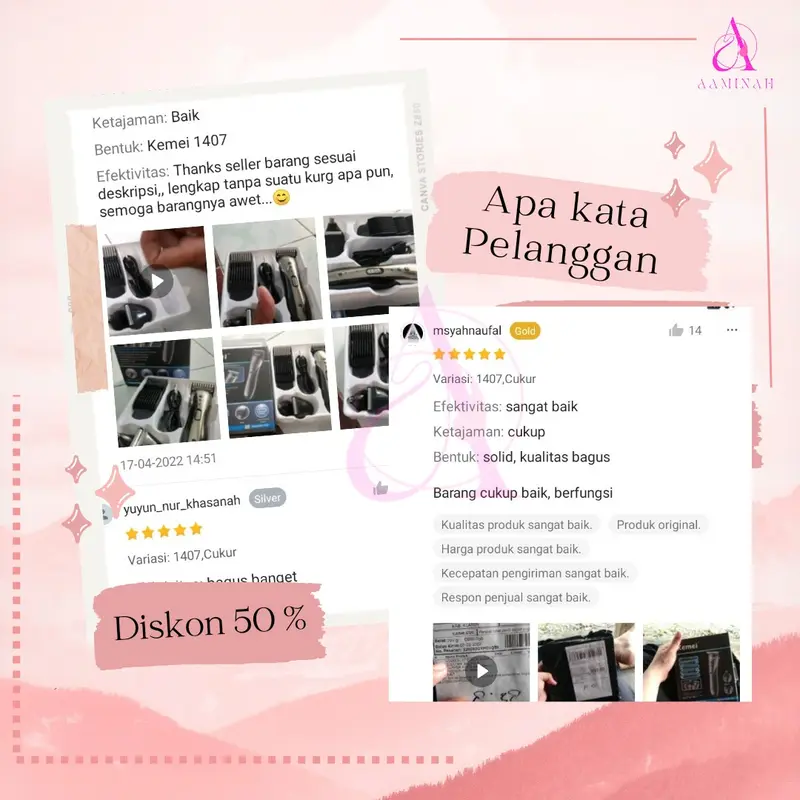 Kemei 1407 Alat Cukur Rambut Kumis Jenggot Elektrik 4