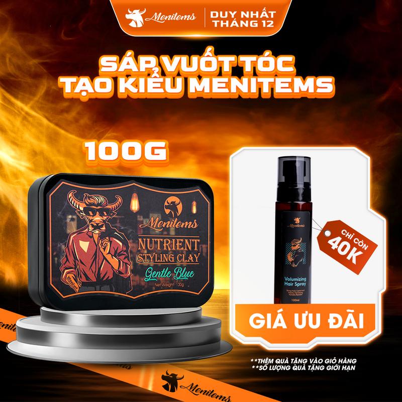 [ĐỘC QUYỀN LIVE] SÁP MENITEMS 100g TẶNG Quà hấp dẫn - giúp giữ nếp tạo kiểu, hỗ trợ chăm sóc tóc, phù hợp tạo các kiểu yêu cầu độ liên kết cao