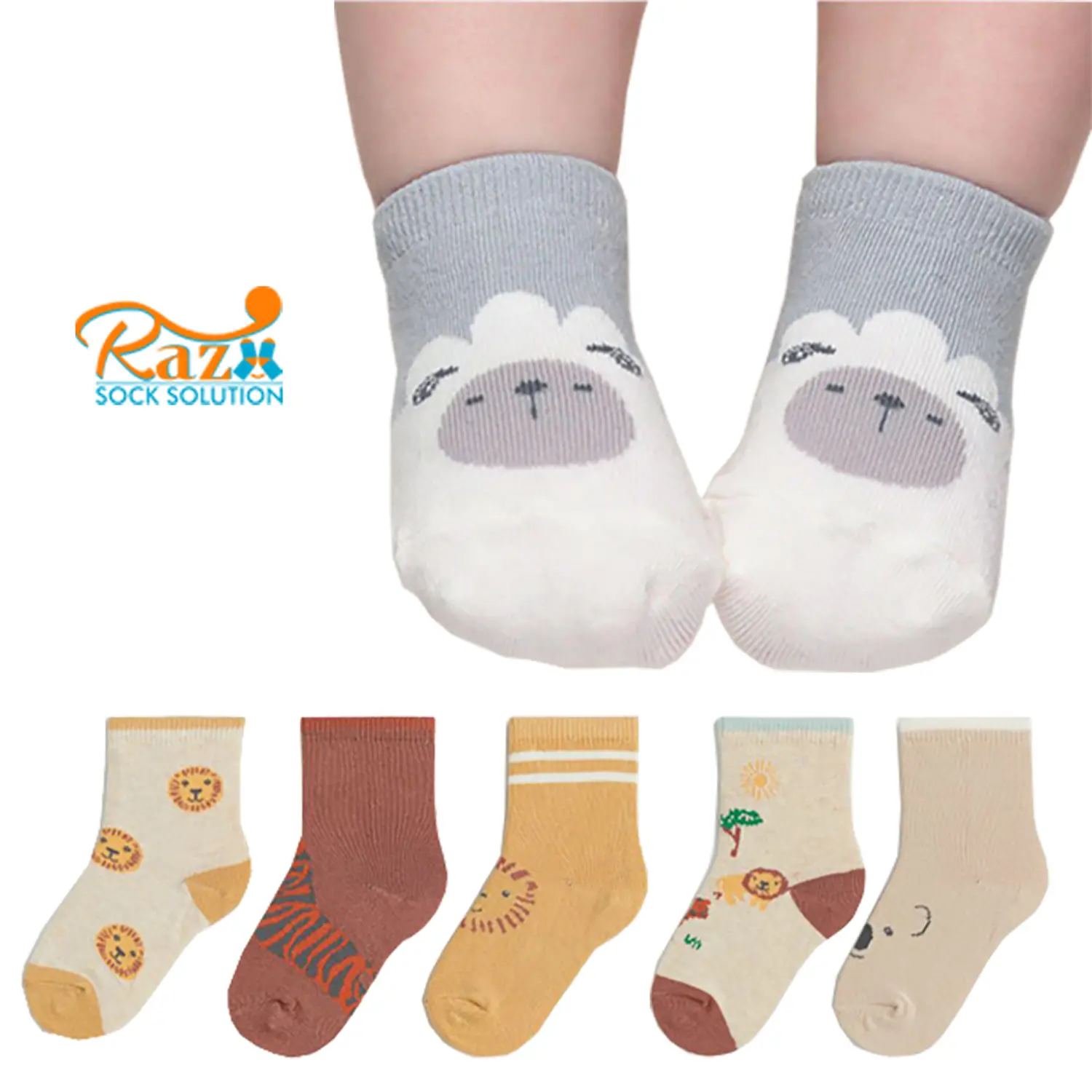 [ 4 PASANG ] KAOS KAKI BAYI / BALITA MOTIF PEREMPUAN LAKI-LAKI Cotton