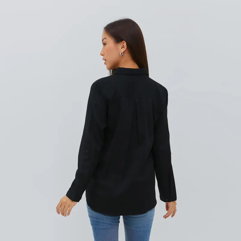 Geela Official - Afshin Black Shirt (G.11647) - Kemeja Wanita 1