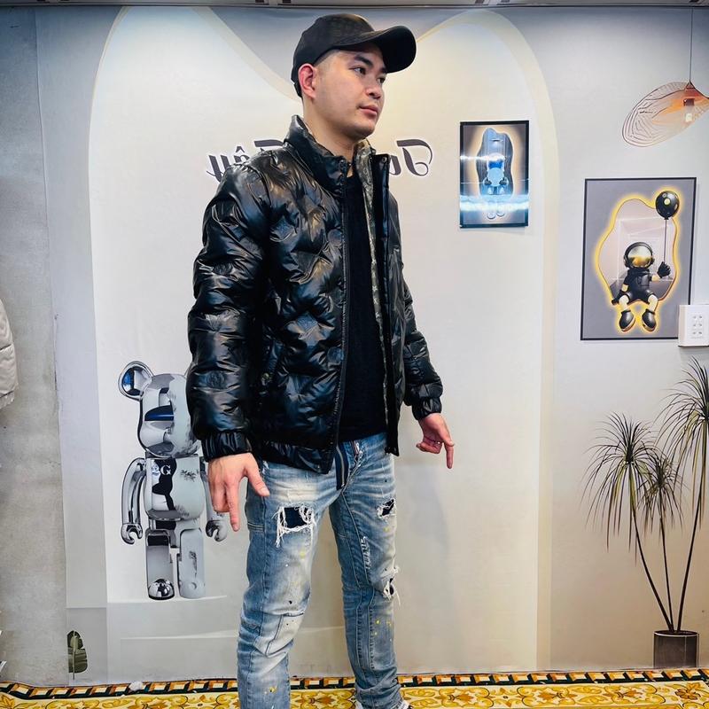  Áo Khoác phao bóng cổ tàu dập Vân lệ vy QC cao Cấp new 2025  Menswear Nam aokhoac nam 
