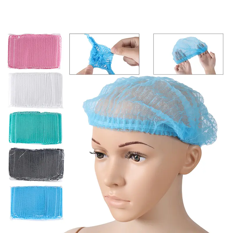 Mũ Tóc Dùng Một Lần, 100 CÁI, 21 Inch, Làm Bằng Vải Không Dệt, Mũ Lưới Tóc Bouffant, Mũ Che Đầu Co Giãn, Thích Hợp Cho Làm Đẹp, Nhà Bếp, Thẩm Mỹ Viện Thực Phẩm, Tiệm Làm Tóc, Tắm 0