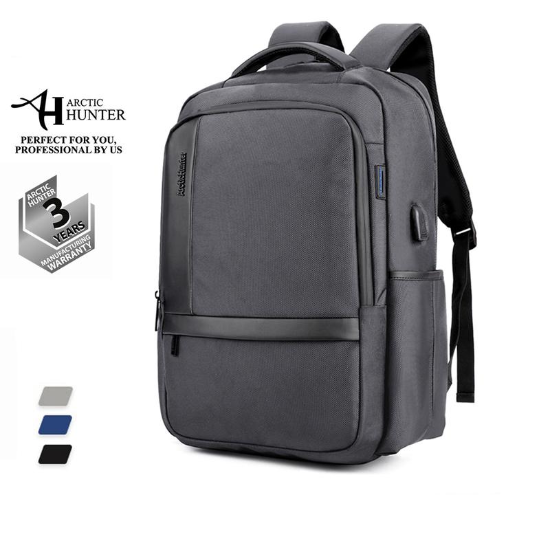 Balo laptop Arctic Hunter B00120 chất liệu Oxford chống thấm nước, thiết kế nhiều ngăn có cổng sạc USB tiện dụng Bag Nam