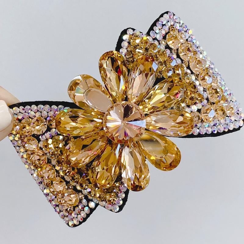  Kẹp tóc ngang phía sau đính đá cao cấp phom nhỏ dành cho nữ tóc ít kẹp tóc đính đá pha lê chiếu lấp lánh mac KN11 