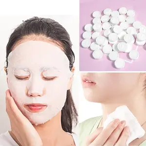 Masker Compressed Paper Mask Sheet Tablet Kertas DIY Topeng Tisu Tissue Bulat Mini Travel Sekali Pakai Disposable Kompres Bahan Alami Bentuk Permen Travelling Silk Candy