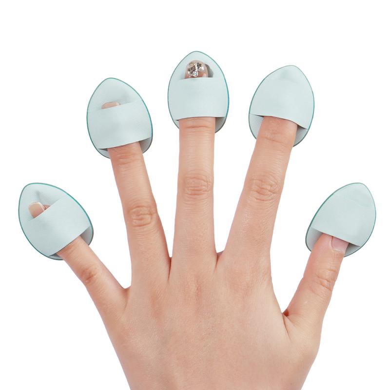 Product Introduction of Finger Puff Thumb Cushion Concealer Fingertip Small Slippers Finger Pad Setting Powder 12 Pieces Mini Makeup Puff Box Set 7