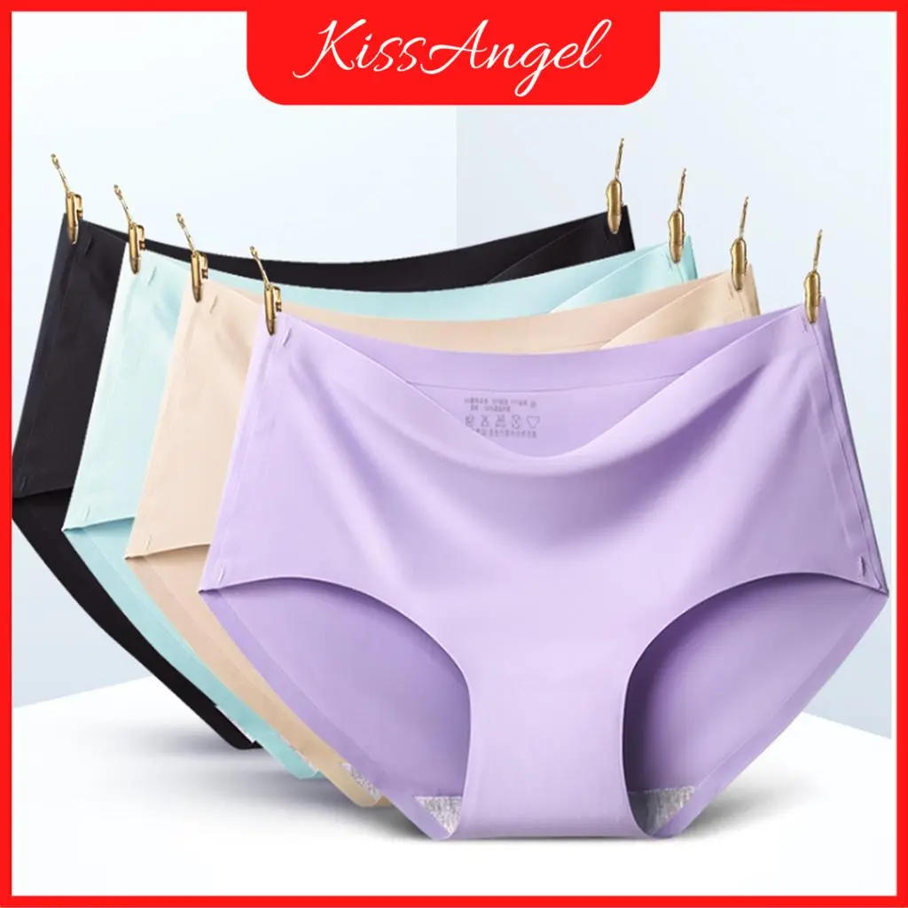 Celana Dalam Wanita Seamless Tanpa Jahitan Anti Nyeplak Ice Silk CD Wanita