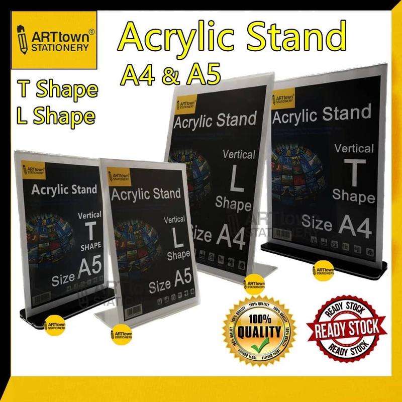 Acrylic L/T Shape A4 / A5 / A6 Display Stand (100% Acrylic) - TikTok ...