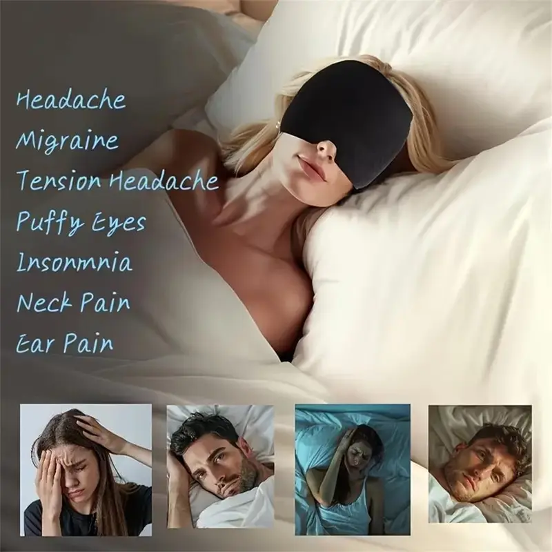 Ice Eye Mask, Gel Ice Cap, Ice Eye Mask, Fragrance-free, No Battery, Face Cap for Relieving Stress, Fatigue 2
