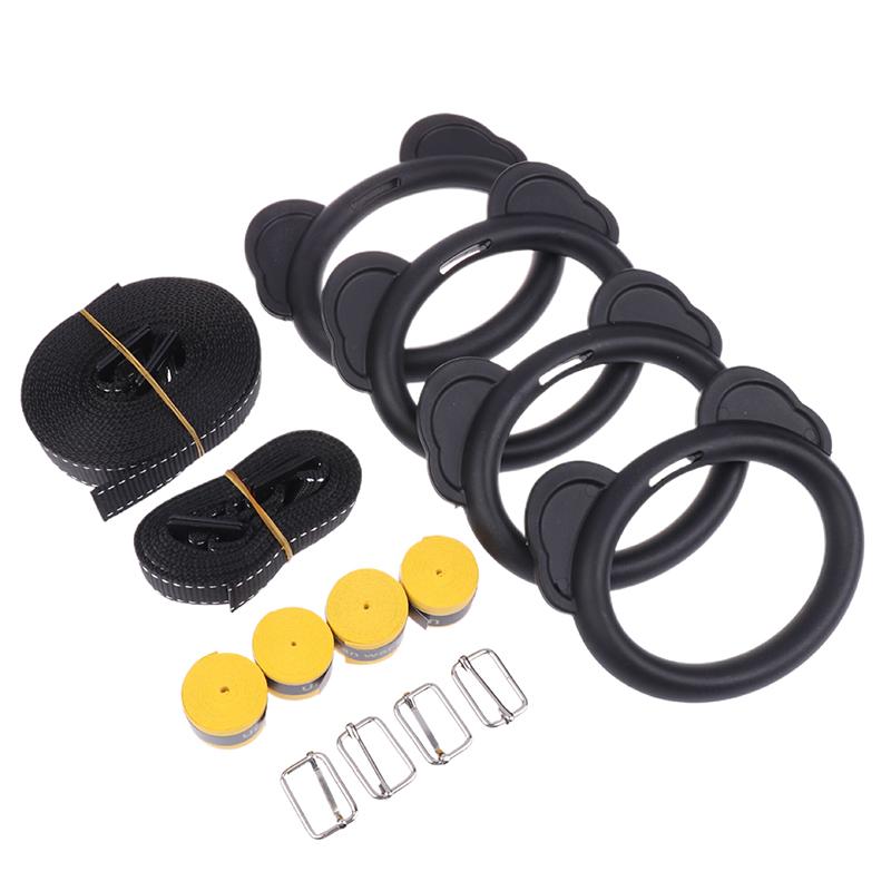 Product Introduction of Kids Horizontal Bar Exercise Pull Up Rings Kids Workout Gym Gymnastic Rings Adjustable Straps Buckles Nonslip Handle 23