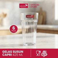 Gambar ASVITA Gelas Susun Capri 425 ML - 6 PCS Plastik Food Grade Wadah Minum GTC 425 - Bubble Wrap dari ASVITA Plastic Indonesia Kota Tangerang 1 Tokopedia