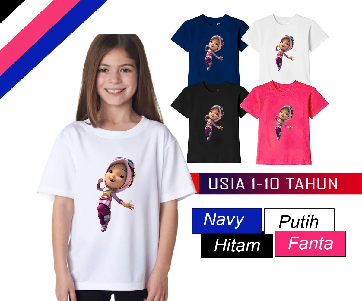 KAOS ANAK TSHIRT YAYA BOBOIBOY