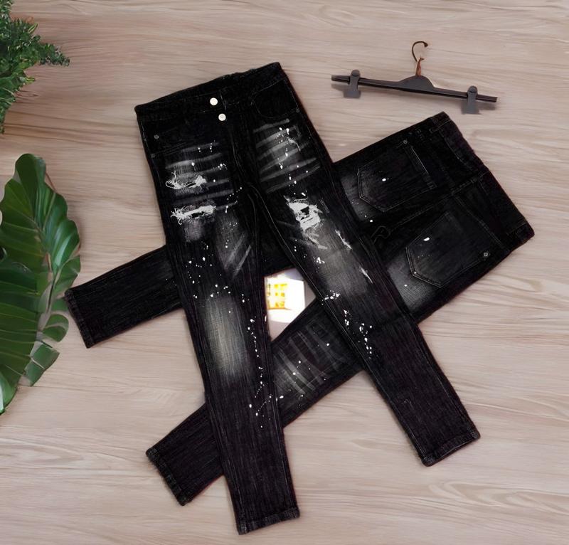 Quần Jean Nam Boy Phố Rách Xám Khói Cao Cấp Có Túi Được Làm Từ Vải Jeans Bền Đẹp, Khóa 4 cúc, Mẫu Mới Trendy