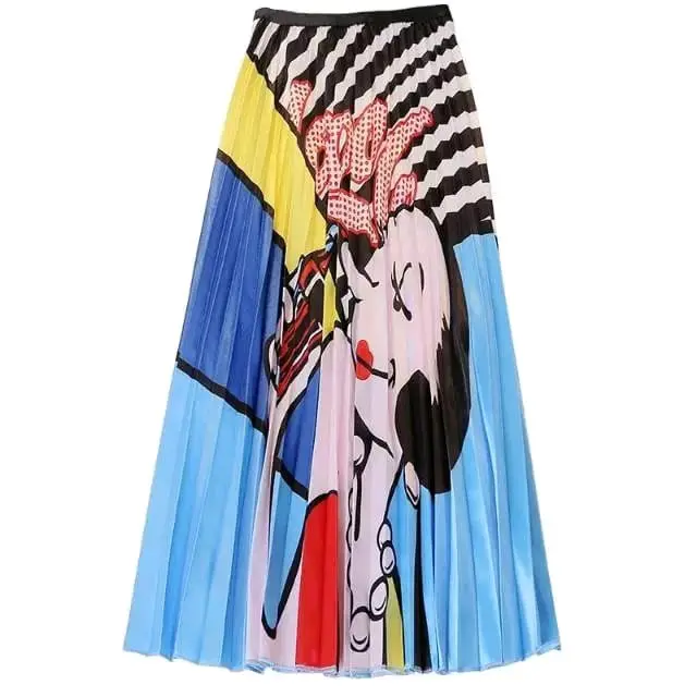 Rok plisket 7/8 motif Korean style premium 1