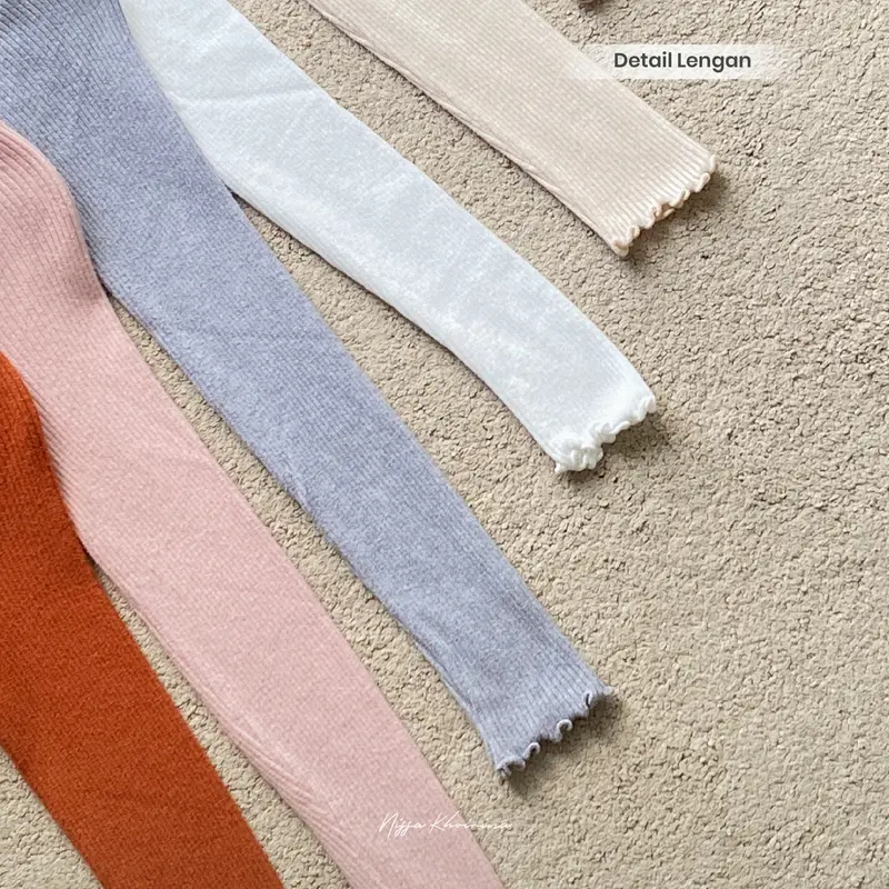 Bynissa - Jasmin Inner - Atasan Wanita - Atasan Rajut - Pakaian Sehari hari - Melar - Lengan Panjang - Wolsoom - Baju Inner Lembut Nyaman 1